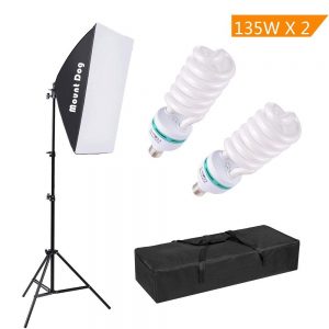 Mountdog-1350W Photography Continuous Softbox Lighting Kit