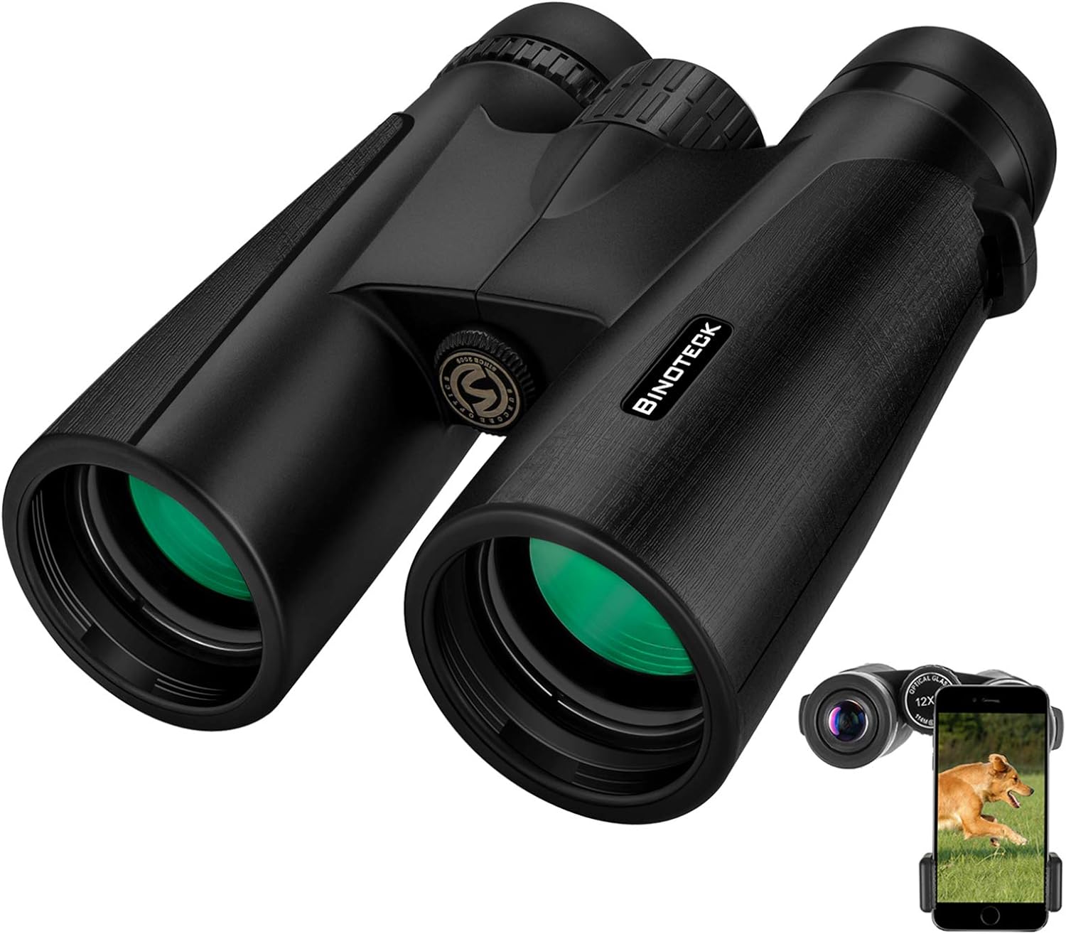 Binoteck 10x42 Binoculars for Adults - Professional HD Roof BAK4 Prism Lens Binoculars for Bird Watching, Hunting, Travel, Sports, Opera, Concert, with Carrying Bag (1.0 lbs)