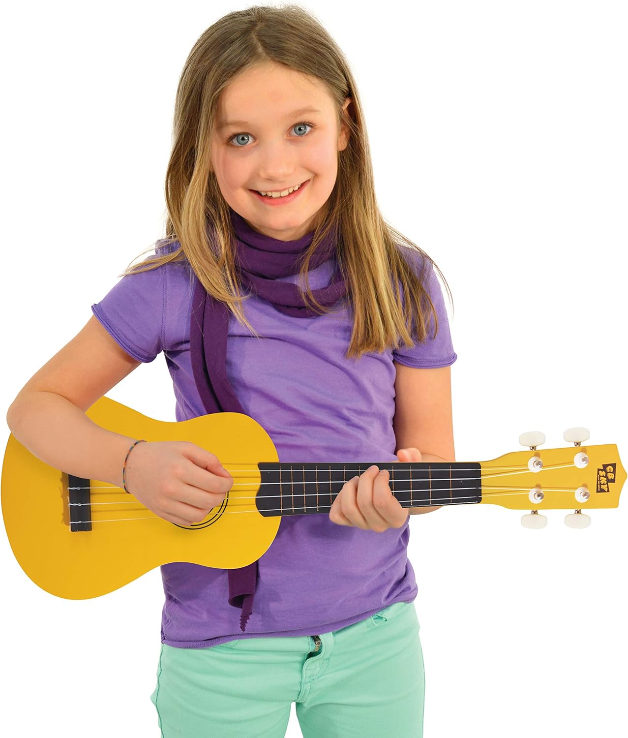 CB SKY Soprano Ukulele 21/53cm for kids, beginners and students (Yellow)