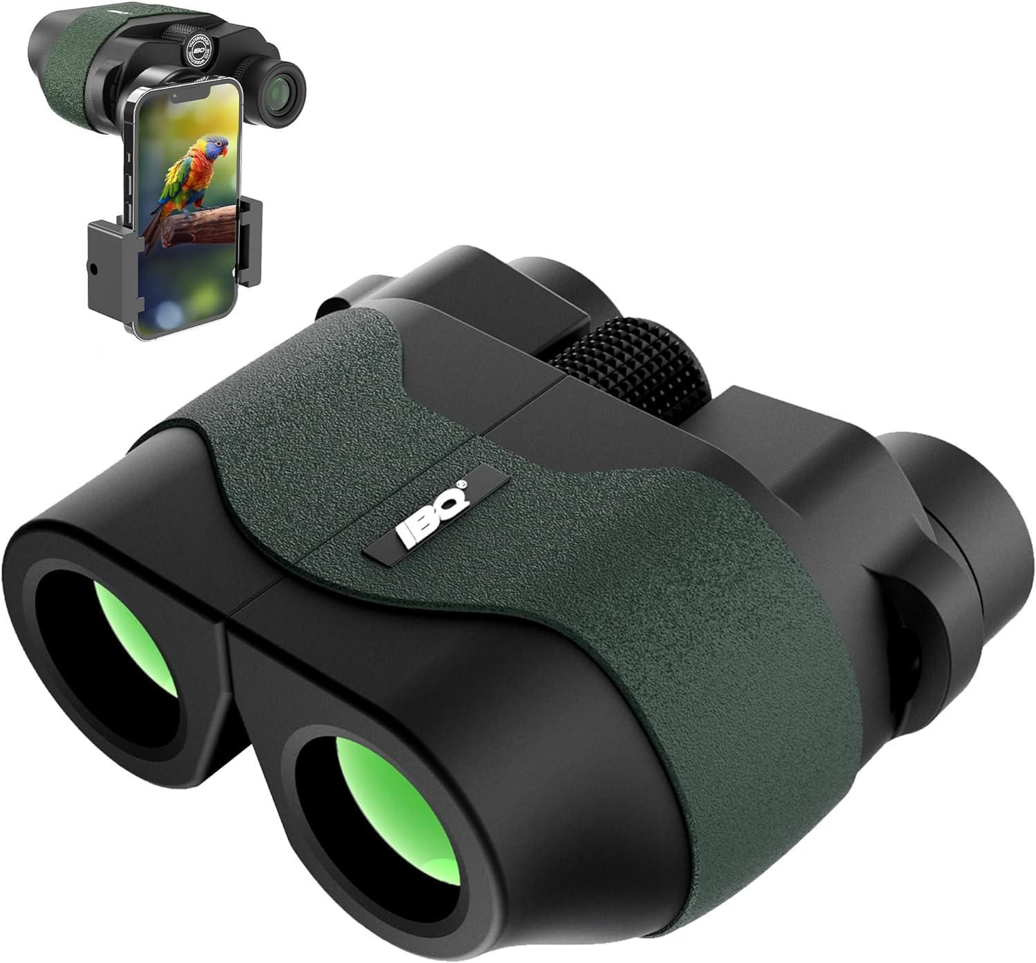 IBQ Binoculars for Adults,12x30 Binoculars with Upgraded Phone Adapter, Compact Binocular for Bird Watching,Small Binoculars for Kids,with Daily Waterproof,Outdoor Sport,Hunting,Theater and Concerts