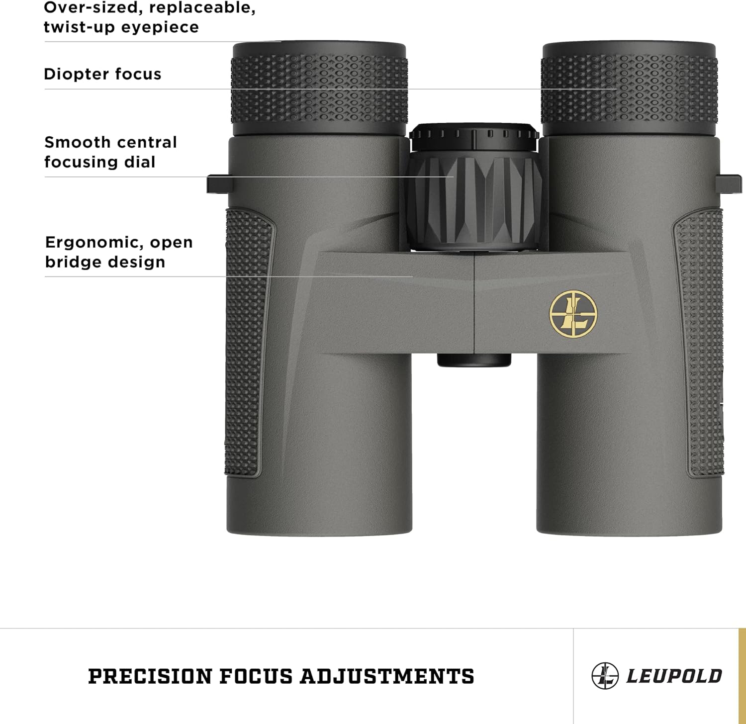 Leupold BX-4 Pro Guide HD Binoculars, 10x42mm, Shadow Gray (172666)