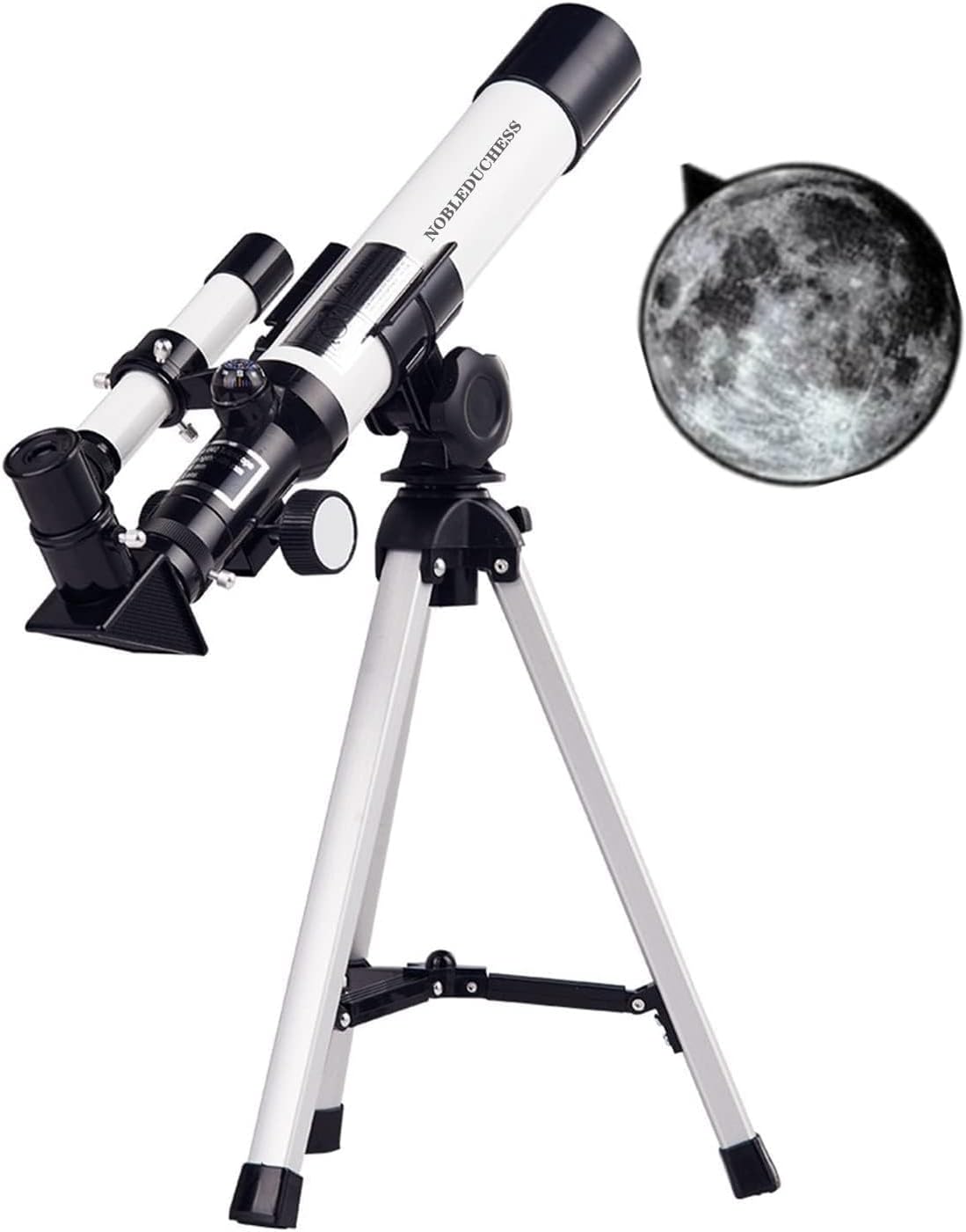 NOBLEDUCHESS Astronomical Telescope for Kids- Professional Stargazing HD Refractor Telescope 400mm Focal Length, High Magnification Astronomical Telescope to Observe Deep Space Stargazing