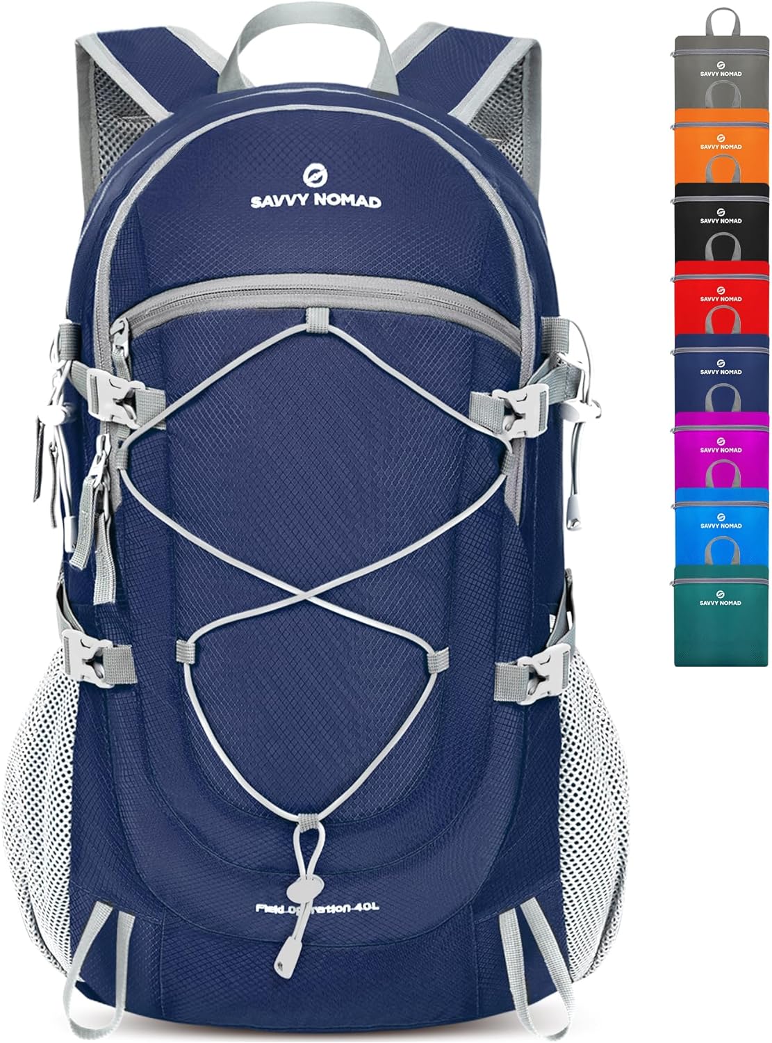 SAVVY NOMAD 40L Hiking Backpack Lightweight Packable Travel Backpack for Women Men
