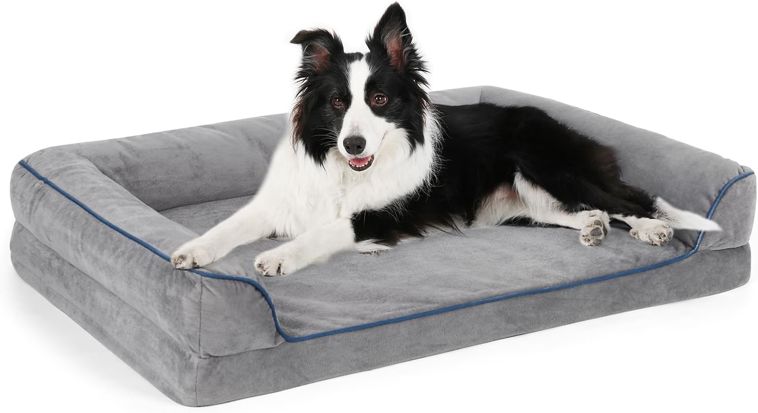Arien Dog Bed Orthopedic Sofa Dog Beds, Dog Beds for Large Dogs, Bolster Dog Couch Bed, Foam Sofa with Removable Washable CoverNonskid Bottom, Comfortable Sleep Dog Ded for MediumLarge Dogs