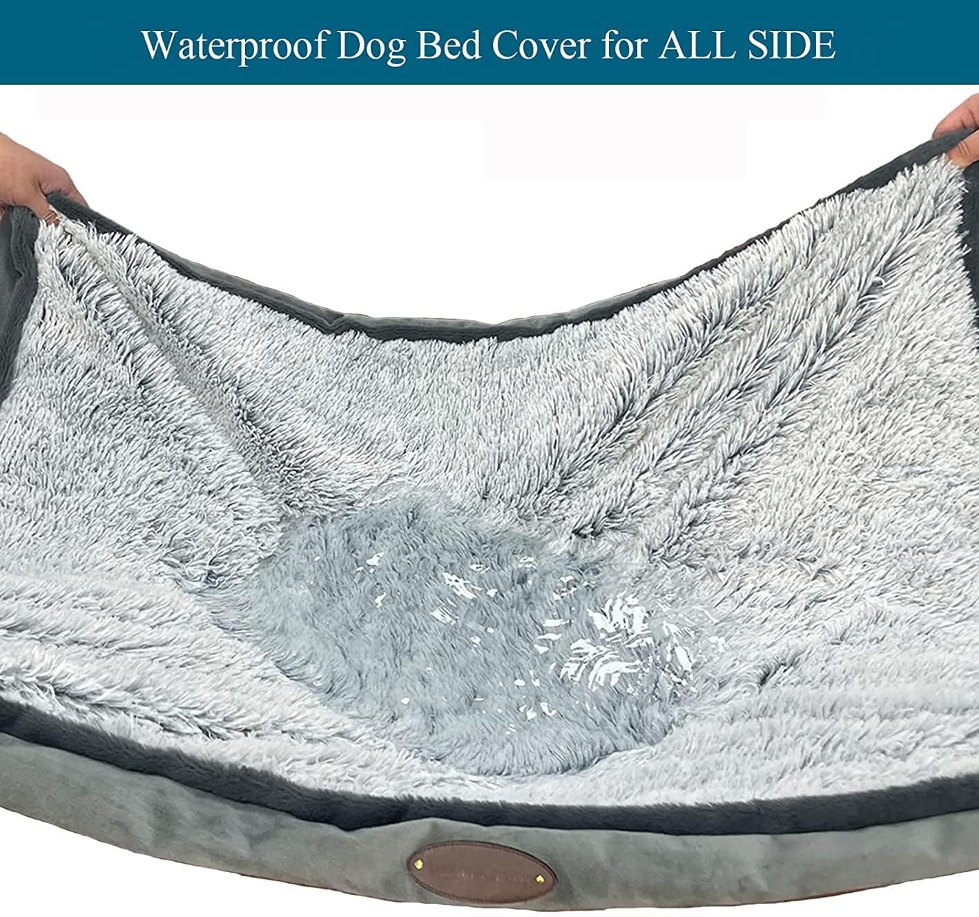 DEBANG HOME Large Dog Bed for Large Dogs,Dog Beds for Medium Dogs,Waterproof Dog Bed,Soft and Comfortable Plush Dog mat,Anxiety Comfy Durable Pet Beds with Removable Washable Cover