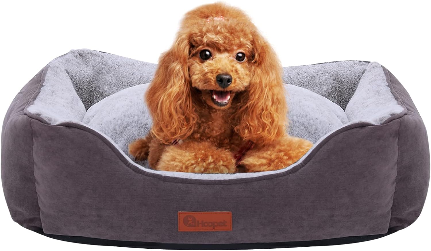 Hoopet Dog Beds for Large Medium Small Dogs with Reversible Cushion,Soft Machine Washable Removable Cover Rectangle Pet Puppy Cat Sofa Bed Non-Slip Bottom……