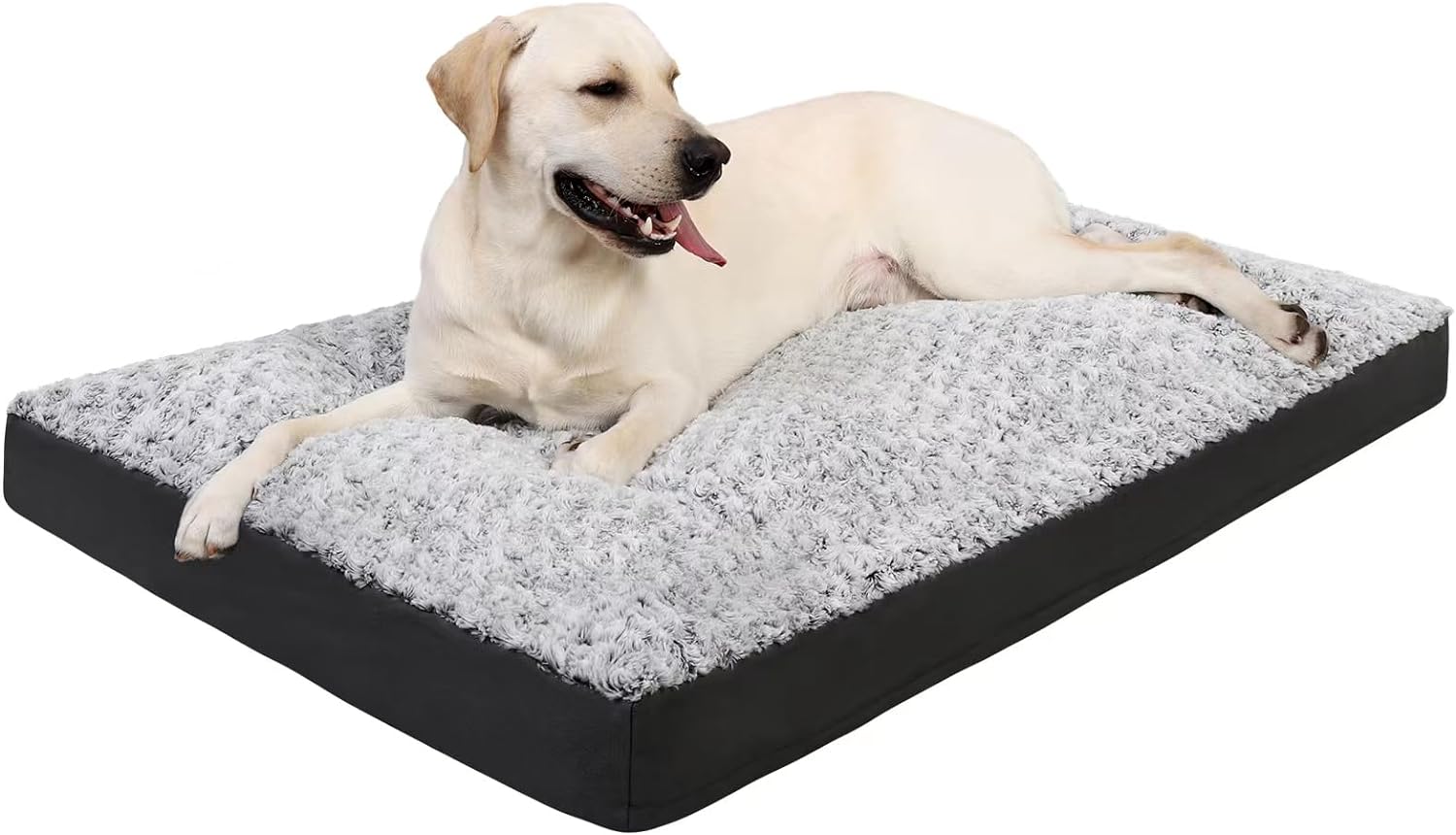 IHINIRE Washable Dog Crate Bed Deluxe Plush Dog Beds Reversible All-Seasons Bed Pet Sleeping Mattress for Large, Medium Dogs