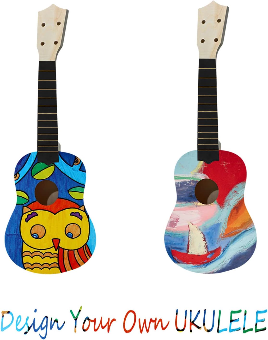 LIEKE DIY Ukulele kit with Assembly Manual and All Accessories,Build Your Own ukelele Instrument Gifts for Kids Adult