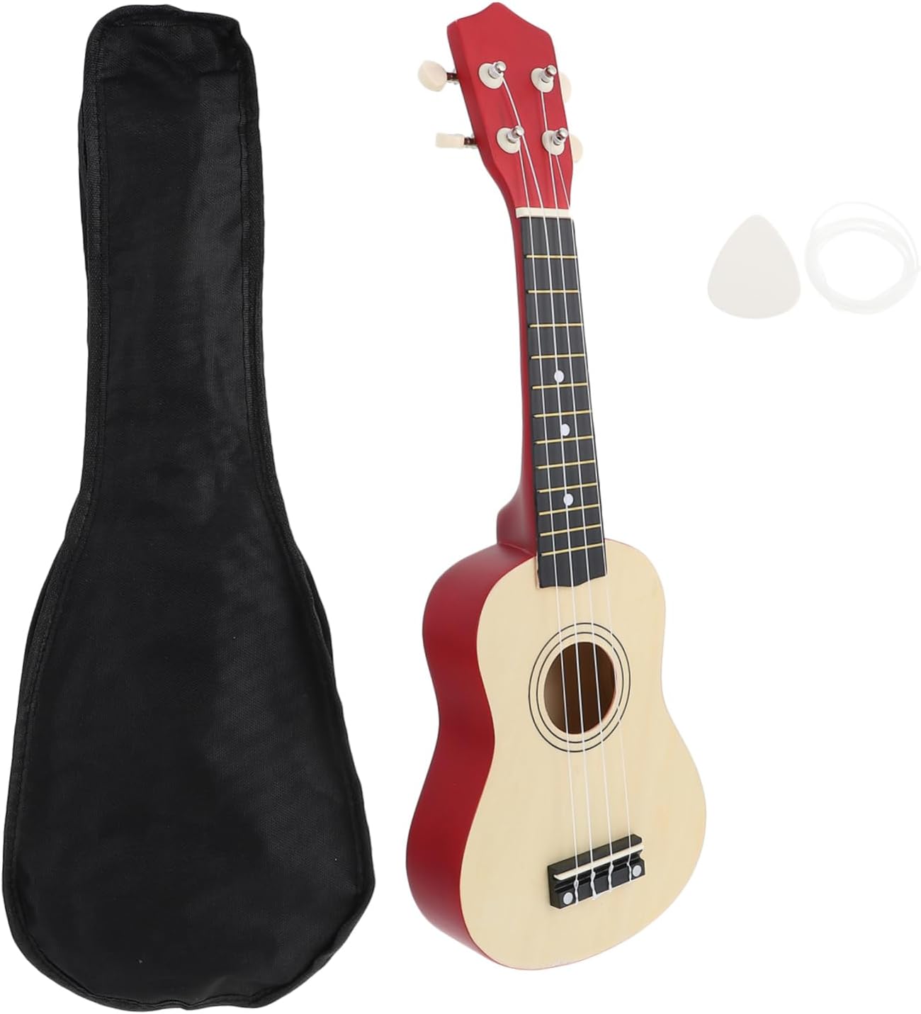 SUPVOX 1set Wooden Ukulele Child Portable Small Guitar High Environmental Protection Paint